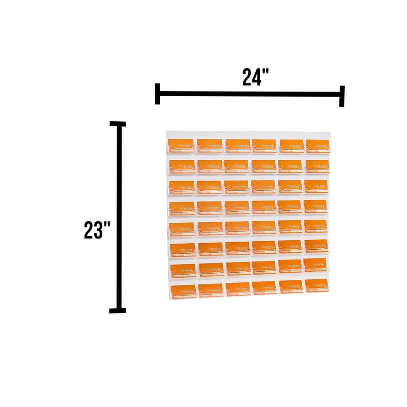 SourceOne Acrylic 48 Pocket Wall Mount Business Card Holder - Image 2